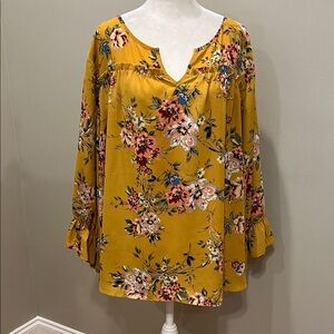 Zac & Rachel Floral Long Sleeve Blouse